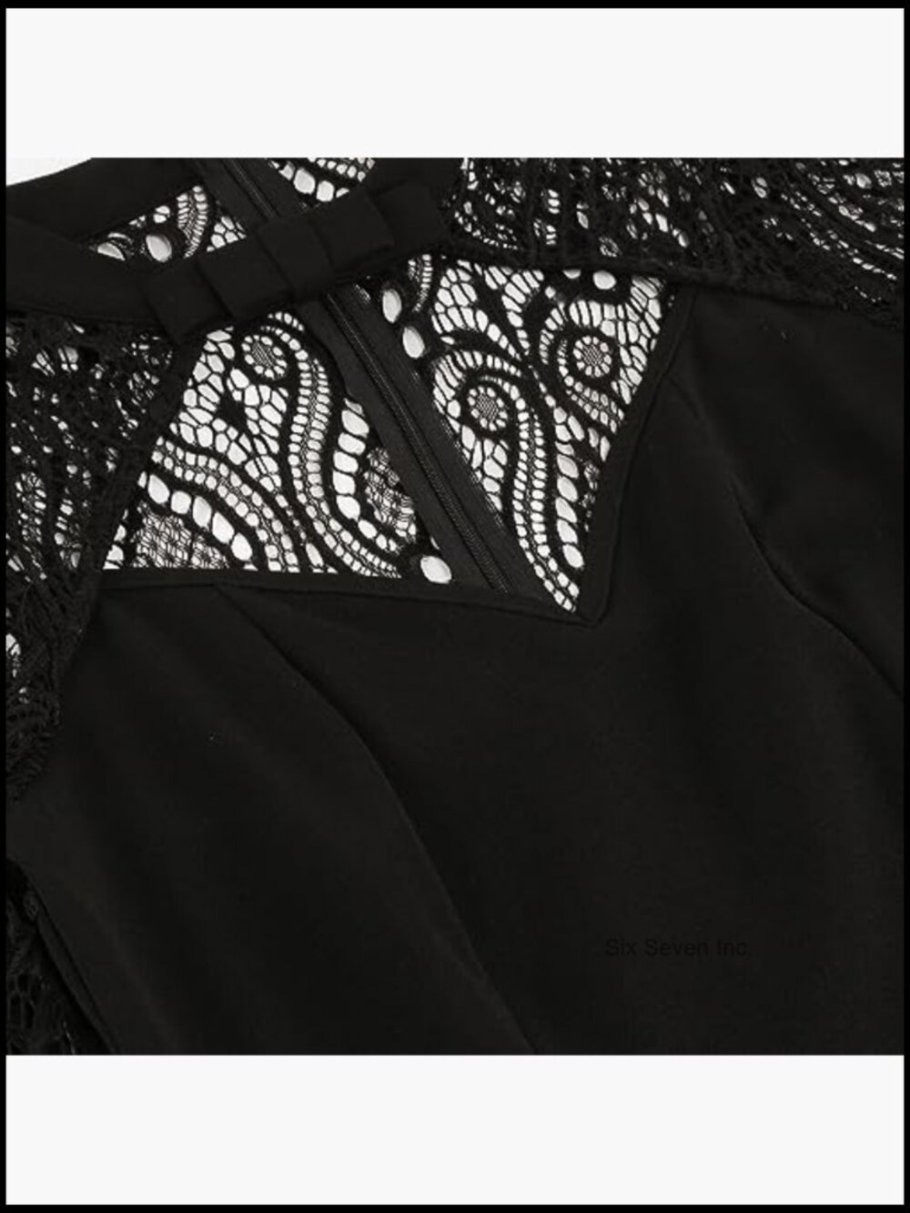 Women Mesh Floral Embroidery Vintage Cocktail Swing Dress Illusion 50s Goth - Picture 5 of 7